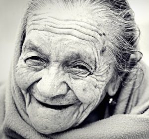 Old happy woman